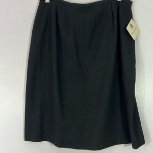 Classic black lined wool skirt, 14, JH Collectibles
